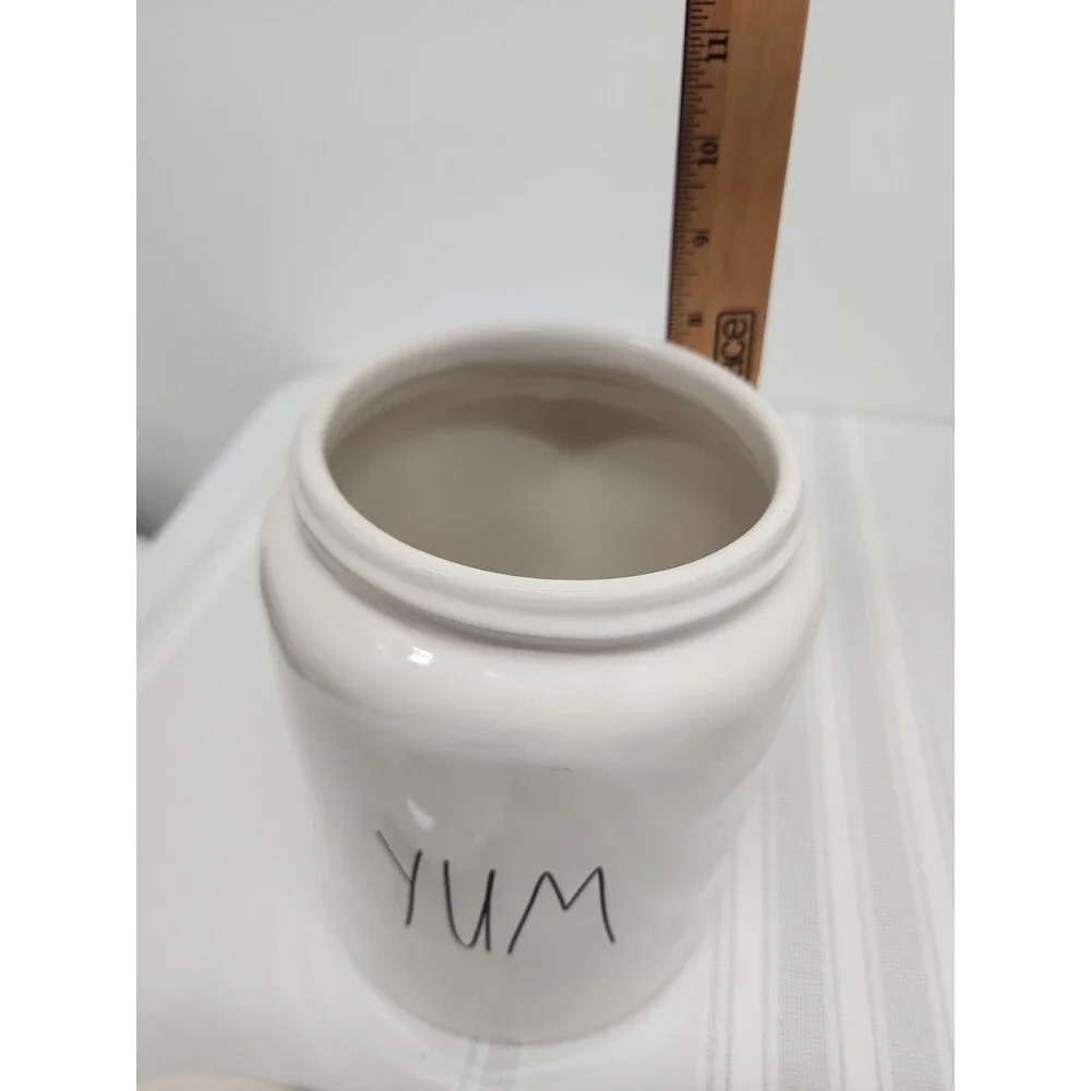 Rae Dunn Artisan Collection By Magenta 8 Inch Long Letter YUM Cannister NWOT